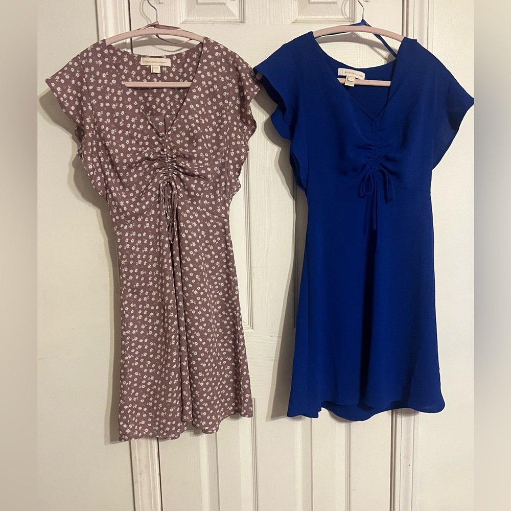 Monteau Royal Blue Dress and Purple Floral Dress